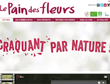Tablet Screenshot of lepaindesfleurs.fr